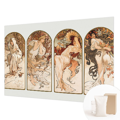Non-woven photo wallpaper featuring a close-up of women's pores