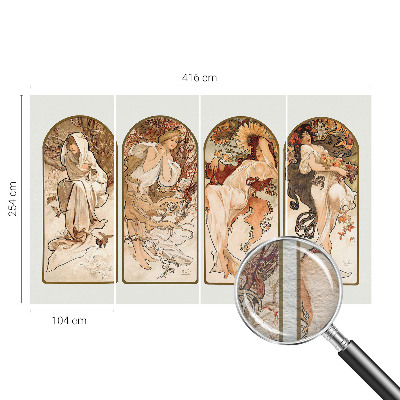 Non-woven photo wallpaper featuring a close-up of women's pores