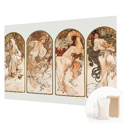 Non-woven photo wallpaper featuring a close-up of women's pores