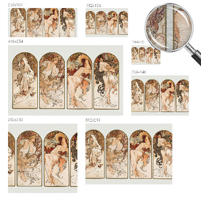 Non-woven photo wallpaper featuring a close-up of women's pores
