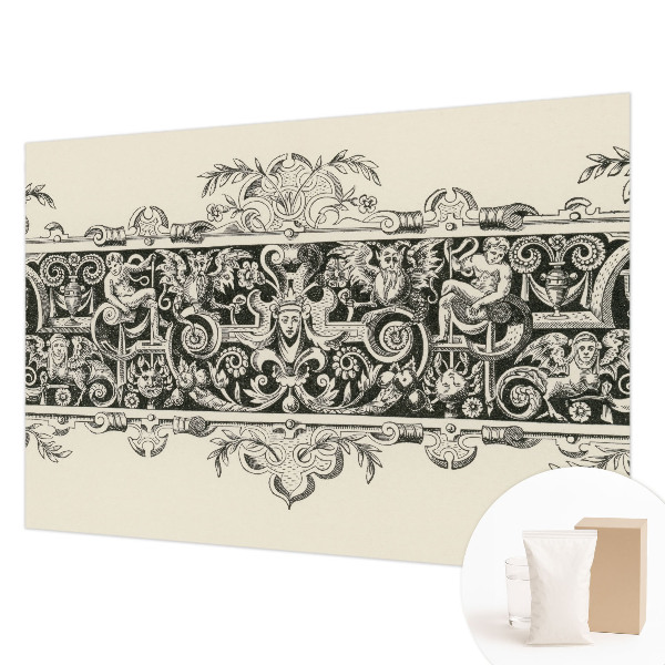 Wall mural featuring mythological motifs
