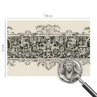 Wall mural featuring mythological motifs