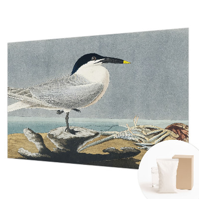 Modern wall mural for bedroom with an ornithological elegance theme