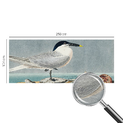 Modern wall mural for bedroom with an ornithological elegance theme