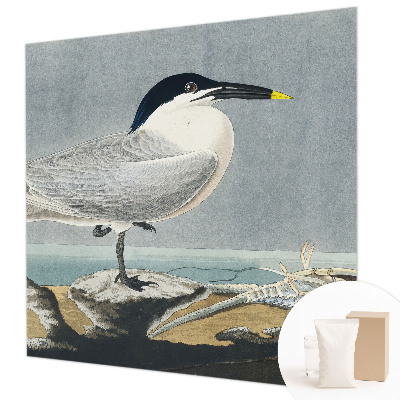 Modern wall mural for bedroom with an ornithological elegance theme