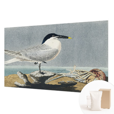Modern wall mural for bedroom with an ornithological elegance theme