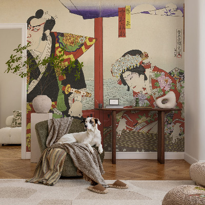 Photo wall mural with a Japanese theater scene