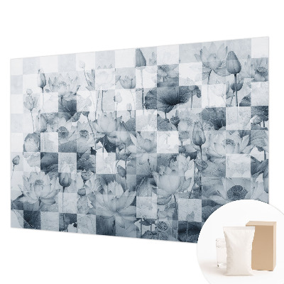 Wall mural for living room with a lotus flowers motif