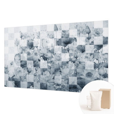 Wall mural for living room with a lotus flowers motif