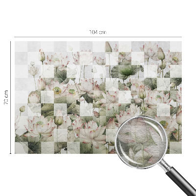 Wallpaper mural for living room with lotus pattern
