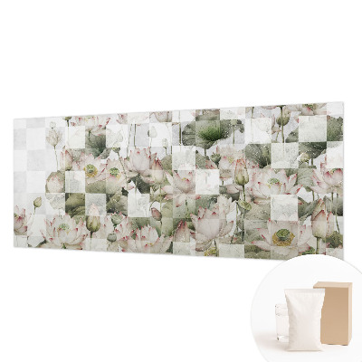 Wallpaper mural for living room with lotus pattern