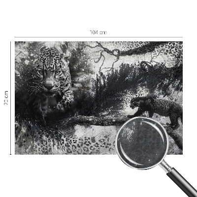 Large wall mural with an abstract leopards design