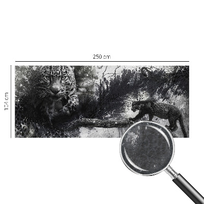 Large wall mural with an abstract leopards design