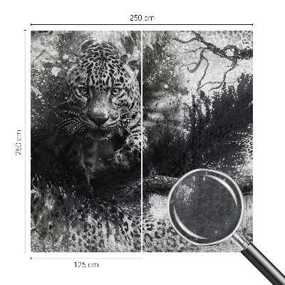 Large wall mural with an abstract leopards design
