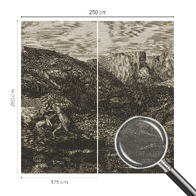 Custom size wall mural Mountain journey