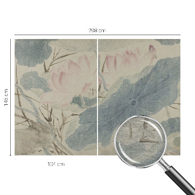 Modern wall mural for bedroom Lotus leaves