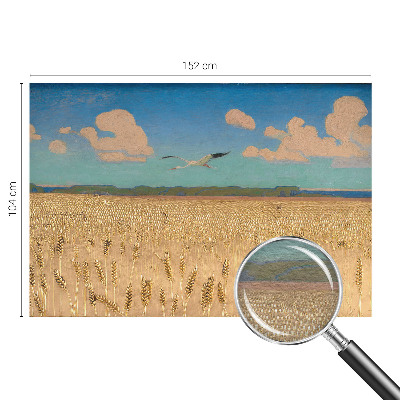 High quality wall mural wallpaper with a wheat field design