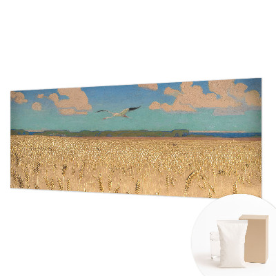 High quality wall mural wallpaper with a wheat field design