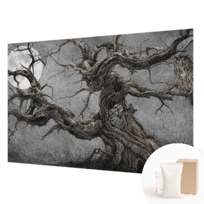 Premium photo wallpaper with a mysterious owl motif
