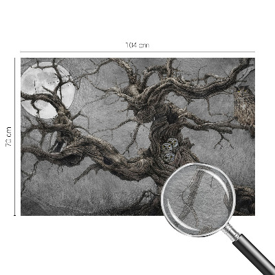 Premium photo wallpaper with a mysterious owl motif