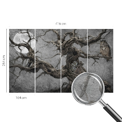 Premium photo wallpaper with a mysterious owl motif