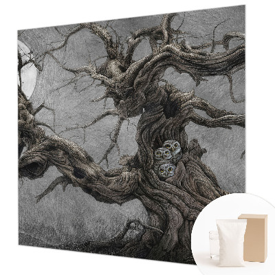 Premium photo wallpaper with a mysterious owl motif
