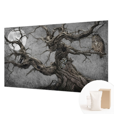 Premium photo wallpaper with a mysterious owl motif