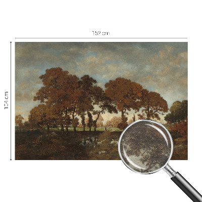 Decorative wall mural for living room with an idyllic landscape design