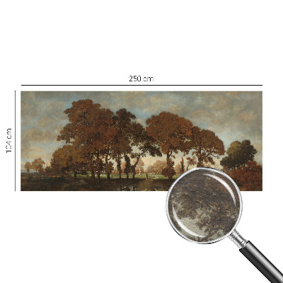 Decorative wall mural for living room with an idyllic landscape design