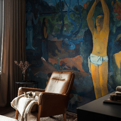 Wallpaper mural with a tropical harmony design
