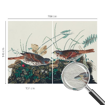 Wall mural for living room with a nature-inspired design