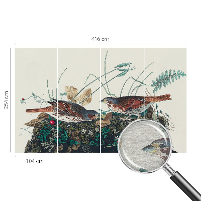 Wall mural for living room with a nature-inspired design