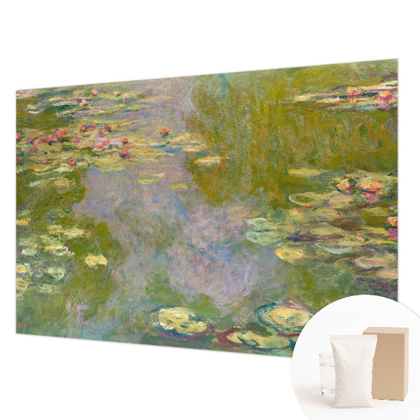 Large wall mural featuring water lilies