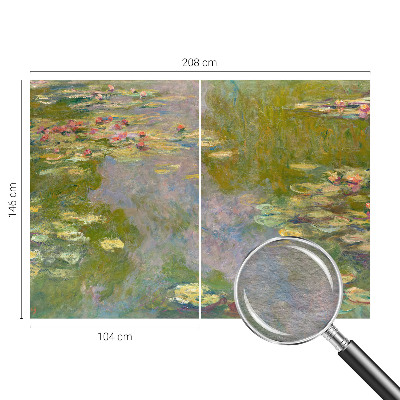 Large wall mural featuring water lilies