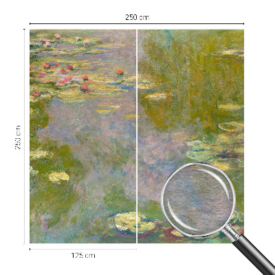 Large wall mural featuring water lilies