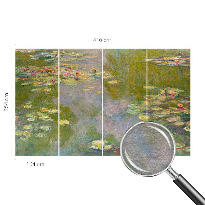 Large wall mural featuring water lilies
