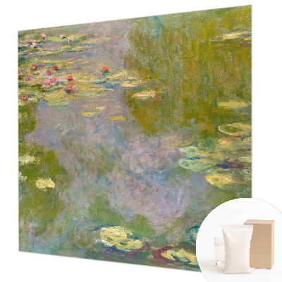 Large wall mural featuring water lilies