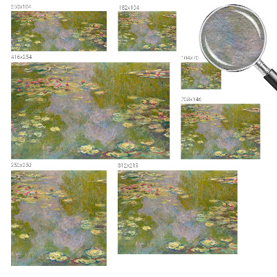 Large wall mural featuring water lilies