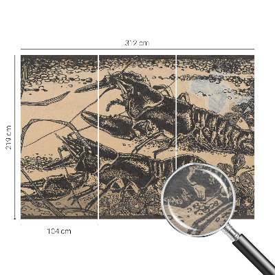 Large wallpaper mural Water crayfish