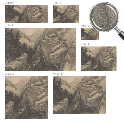 Large wall mural wallpaper with a picturesque mountain landscape