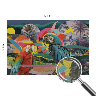 Custom size wall mural Exotic birds