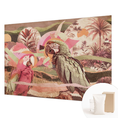 Modern wall mural for living room Tropical birds