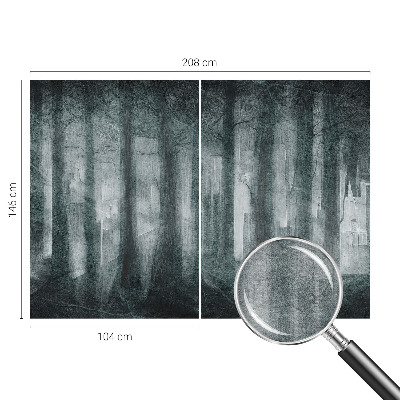 Modern wall mural Mysterious forest