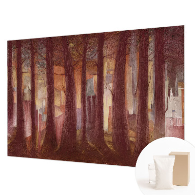 High quality wall mural wallpaper featuring a mysterious landscape design