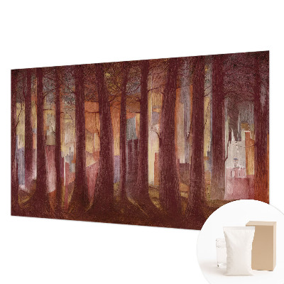 High quality wall mural wallpaper featuring a mysterious landscape design