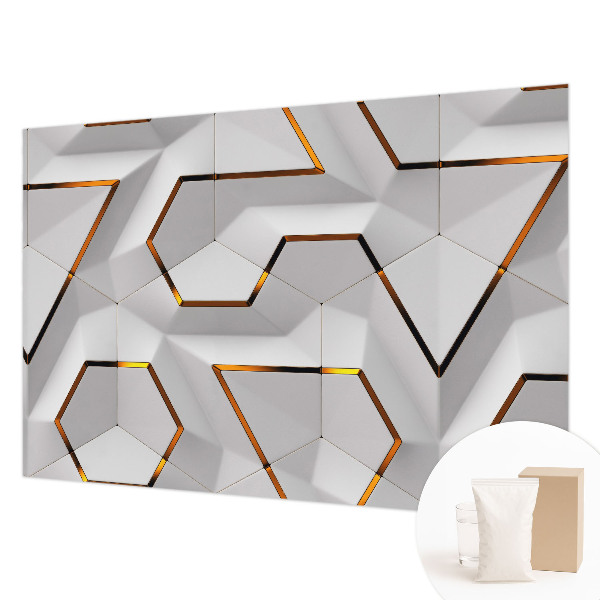 Modern wall mural for bedroom with a modern geometric design