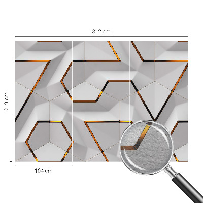 Modern wall mural for bedroom with a modern geometric design