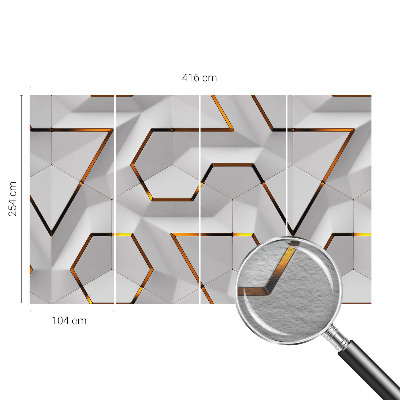 Modern wall mural for bedroom with a modern geometric design