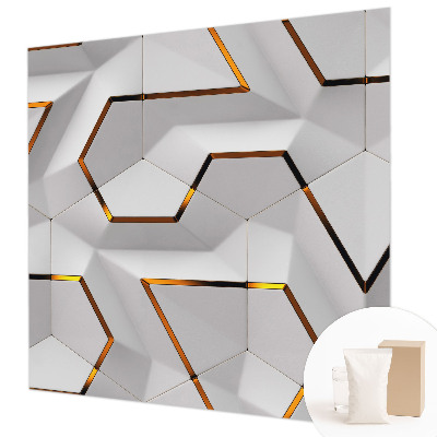 Modern wall mural for bedroom with a modern geometric design