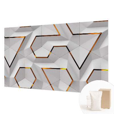 Modern wall mural for bedroom with a modern geometric design